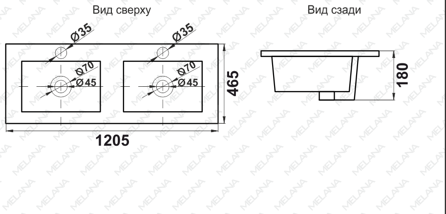 Купить раковина 9120еd двойная, melana. в Иваново магазин сантехники Суперстрой