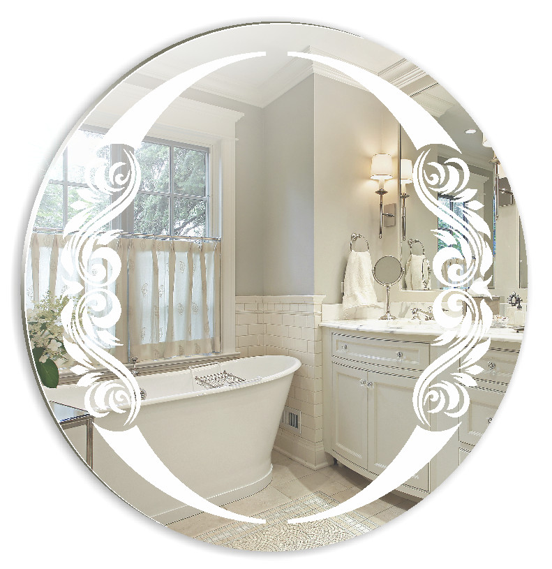 Купить зеркало санторини d650 мм, гк серебряные зеркала. в Иваново магазин сантехники Суперстрой