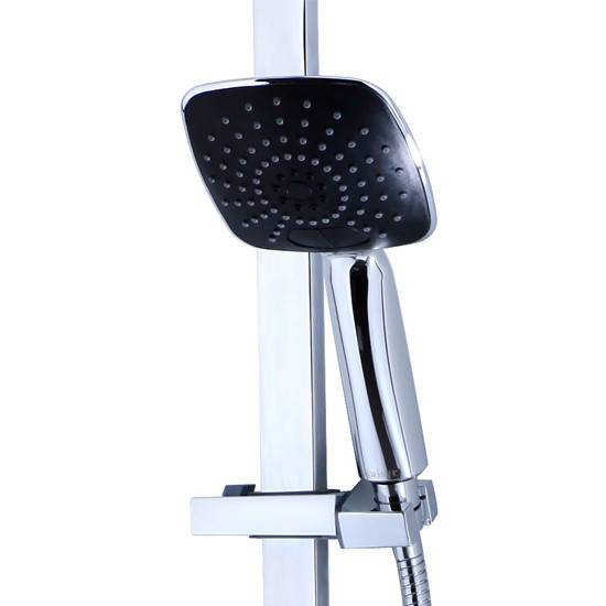 Купить душевая система (черная лейка квадрат) sonat 35182,kaiser в Иваново магазин сантехники Суперстрой