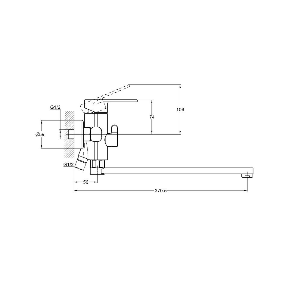 Купить смеситель для ванны с душем nob7 -a128 yw белый, g-lauf. в Иваново магазин сантехники Суперстрой