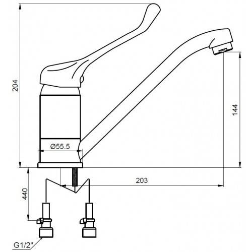 Купить смеситель для кухни city 21033,kaiser в Иваново магазин сантехники Суперстрой