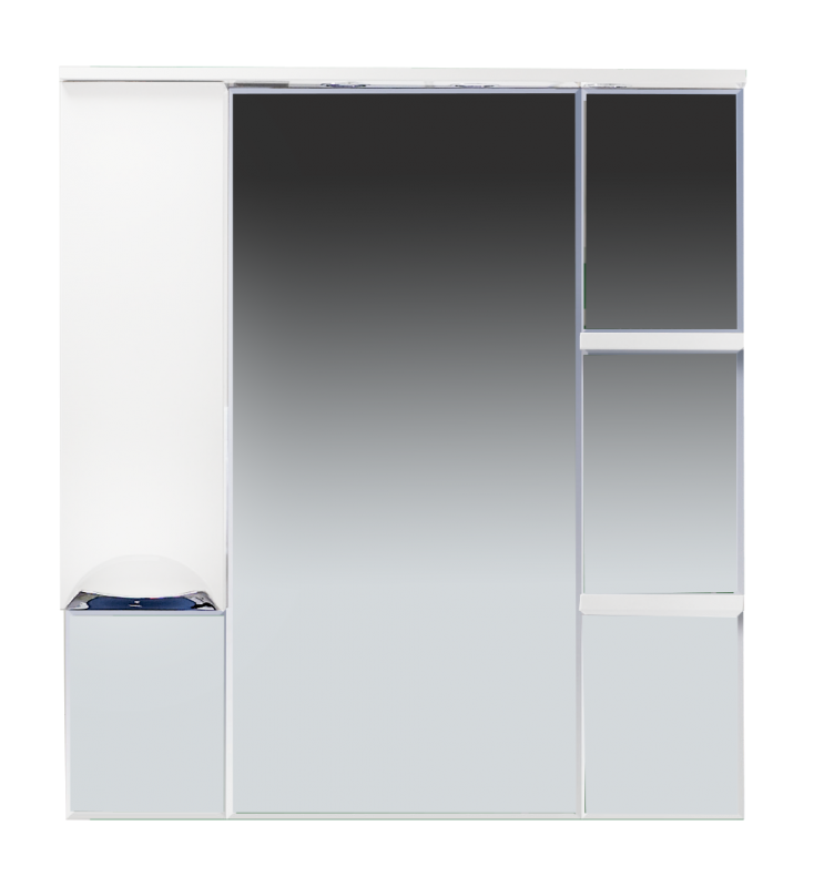 Купить зеркало - шкаф кристи - 90 лев. (свет) белое,misty в Иваново магазин сантехники Суперстрой