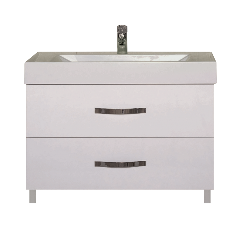 Купить тумба виктория -110  2 ящ. белая эмаль,misty. в Иваново магазин сантехники Суперстрой