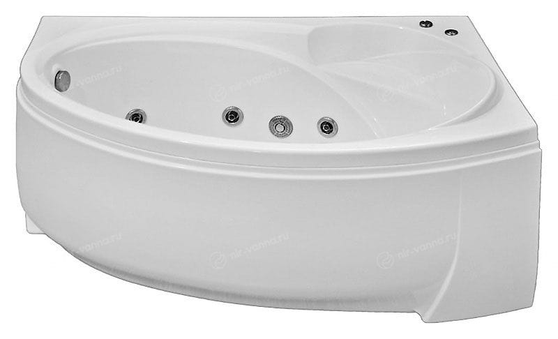 Купить ванна акриловая фэнтази 1500*900 с экраном и гидромассажем правая, bas. в Иваново магазин сантехники Суперстрой