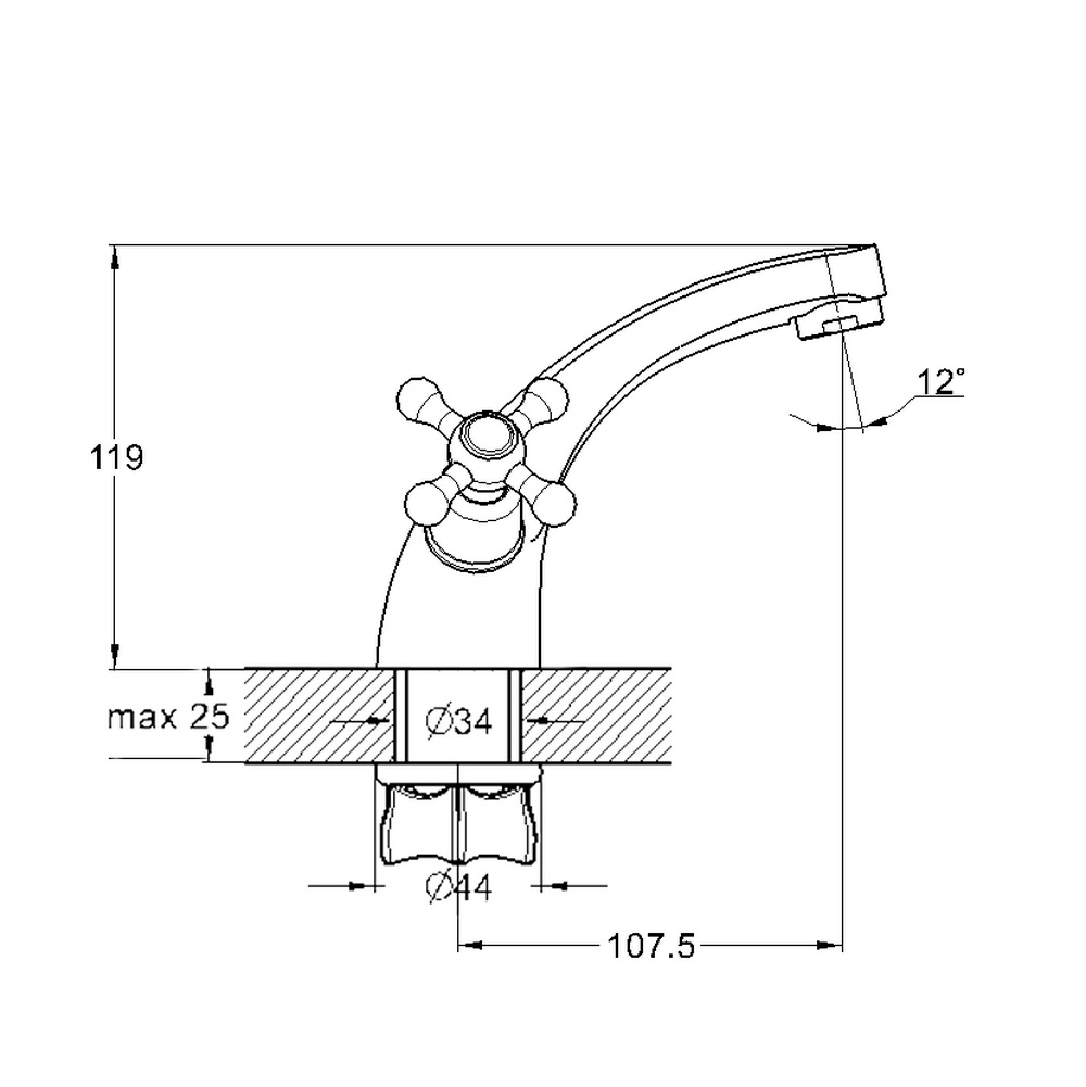 Купить смеситель для раковины qmt1-a722, g-lauf. в Иваново магазин сантехники Суперстрой