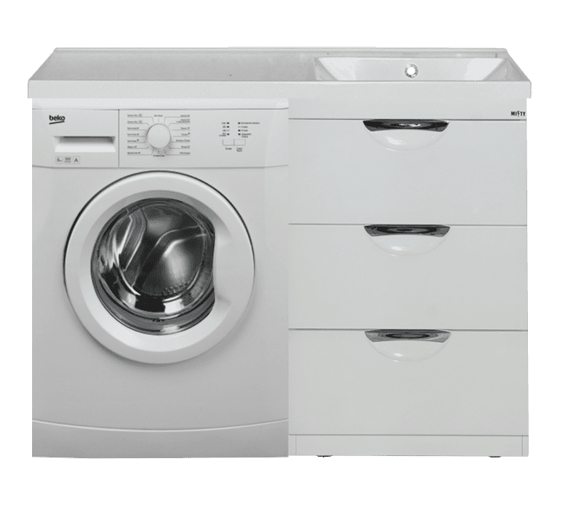 Купить тумба куба-105*49. 3 ящ. правая(для стир/машины), misty. в Иваново магазин сантехники Суперстрой