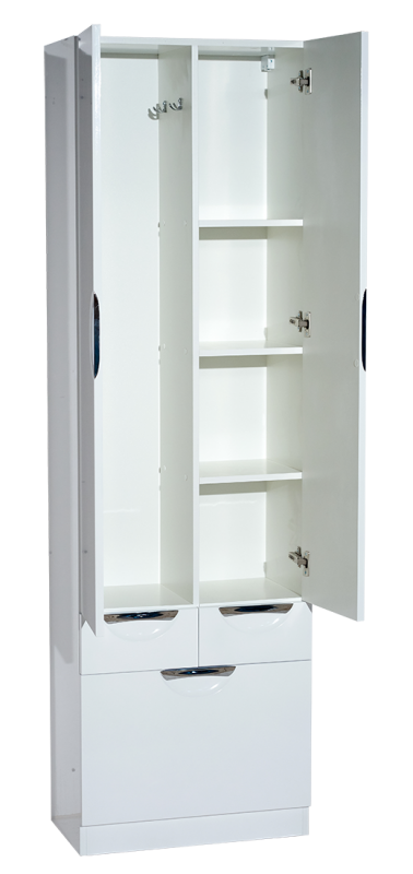 Купить пенал  жасмин- 60 белая эмаль + б/к с 2 ящ.,misty. в Иваново магазин сантехники Суперстрой