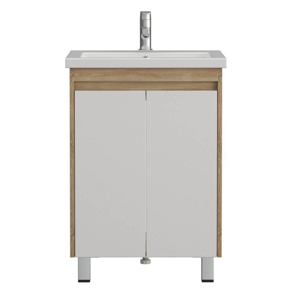 Купить тумба остин-60 сонома+раковина сомо 60,corozo. в Иваново магазин сантехники Суперстрой