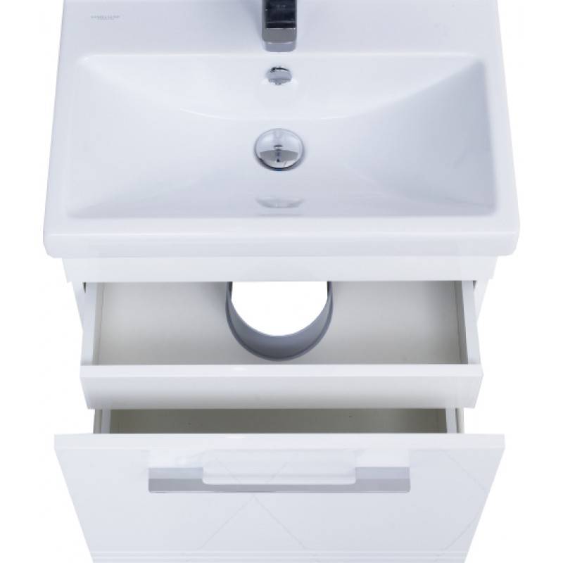 Купить тумба мира 60 подвес,2/ящ, белая, sanstar в Иваново магазин сантехники Суперстрой