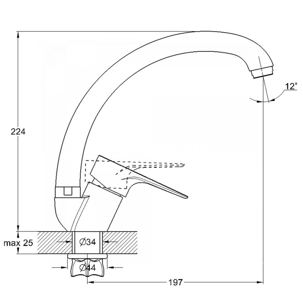 Купить смеситель для кухни nud4-а045, g-lauf. в Иваново магазин сантехники Суперстрой