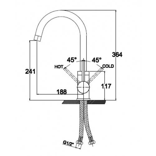 Купить смеситель для кухни  merkur 26633,kaiser в Иваново магазин сантехники Суперстрой