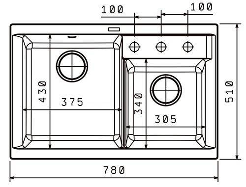 Купить мойка композитная milgliore 620 (коричневая),  brossko. в Иваново магазин сантехники Суперстрой