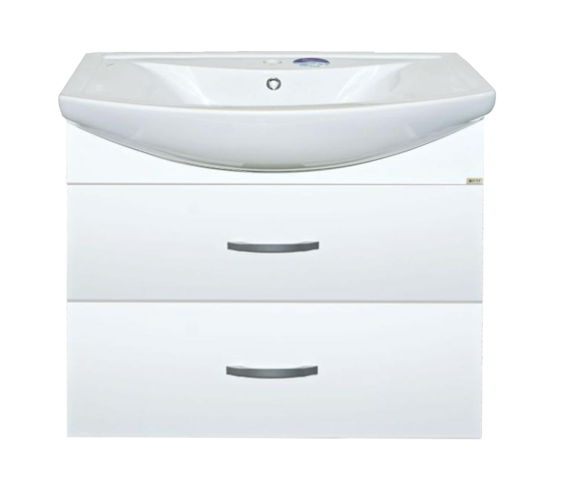 Купить тумба балтика - 80 с 2 ящиками  подвесная, белая, misty. в Иваново магазин сантехники Суперстрой