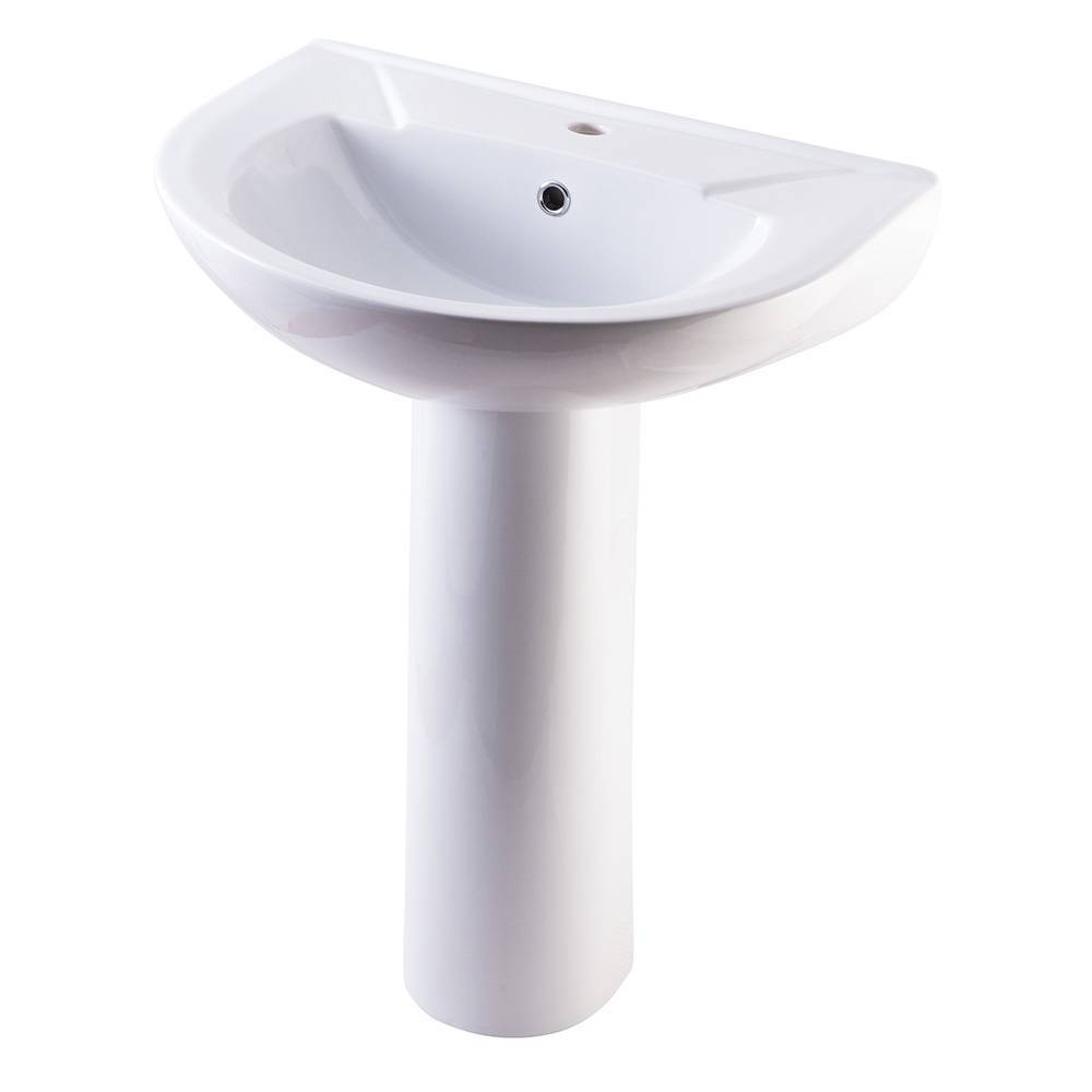 Купить раковина на пьедестале элеганс белая, киров(rosa). в Иваново магазин сантехники Суперстрой