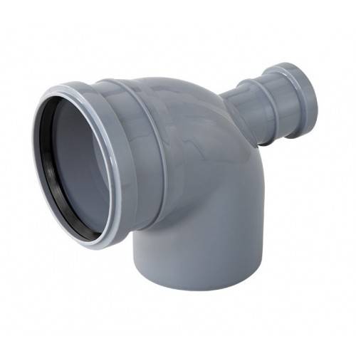 Купить отвод пвх 110*50*90 назад, россия. в Иваново магазин сантехники Суперстрой