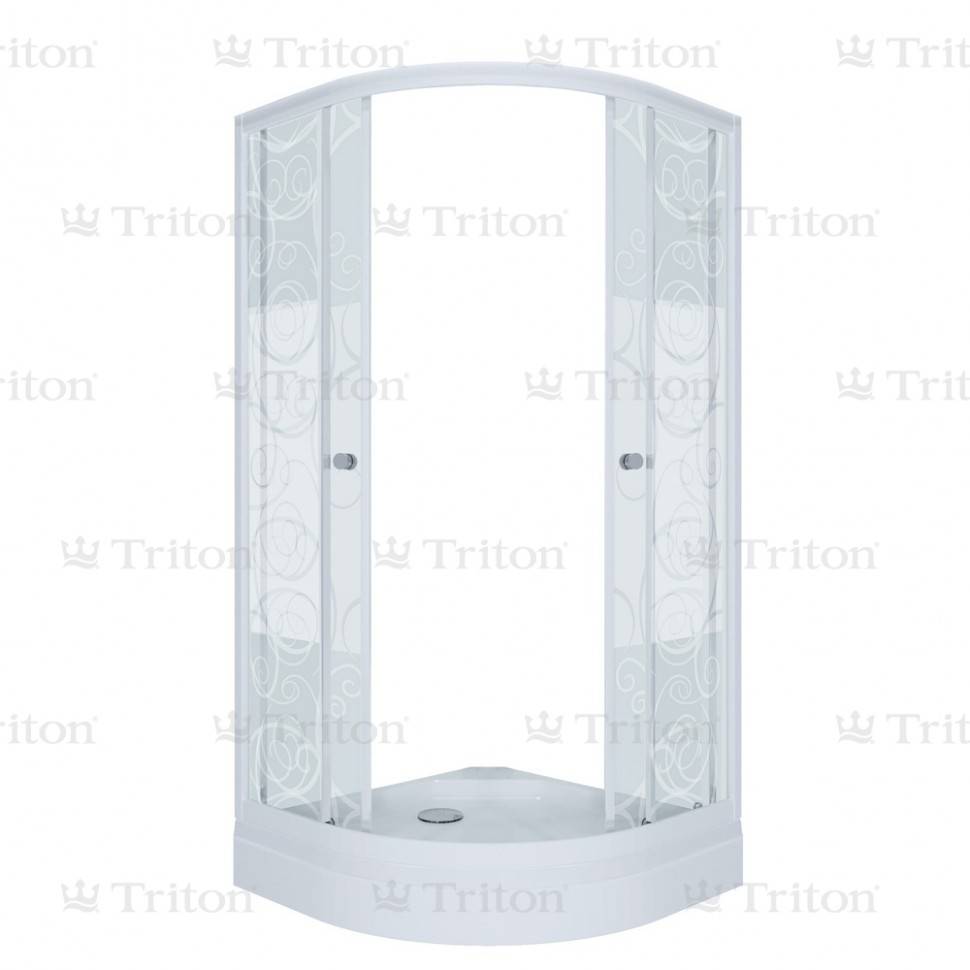 Купить душевой угол тритон узоры  аква 90*90 а, нп в Иваново магазин сантехники Суперстрой