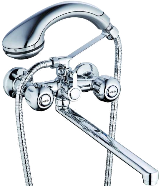 Купить смеситель для ванны с душем qml-735, g-lauf. в Иваново магазин сантехники Суперстрой
