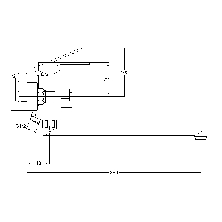 Купить смеситель для ванной c душем neb7-a123, g-lauf. в Иваново магазин сантехники Суперстрой