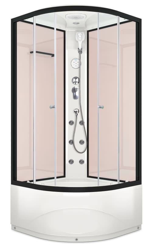 Купить душевая кабина domani spa delight99high 90*90 вп пс электрика, гидромассаж-pink cappuccino в Иваново магазин сантехники Суперстрой