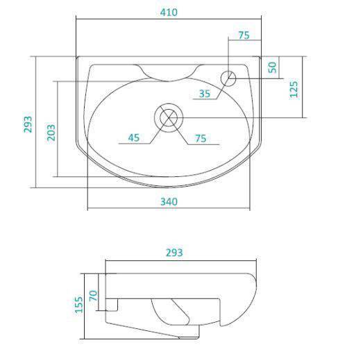Купить раковина мебельная азов-40,1wh110254, santek в Иваново магазин сантехники Суперстрой