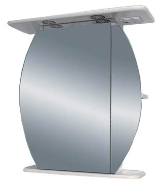 Купить зеркало-шкаф шар-60 правое, свет, misty. в Иваново магазин сантехники Суперстрой