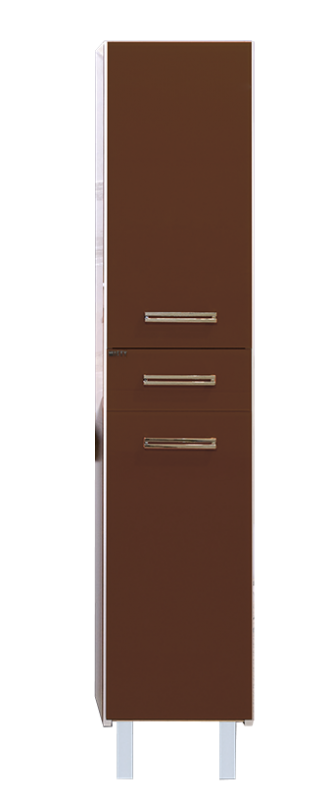 Купить пенал джулия - 36 левый с б/к  и с ящиком коричневый,misty. в Иваново магазин сантехники Суперстрой