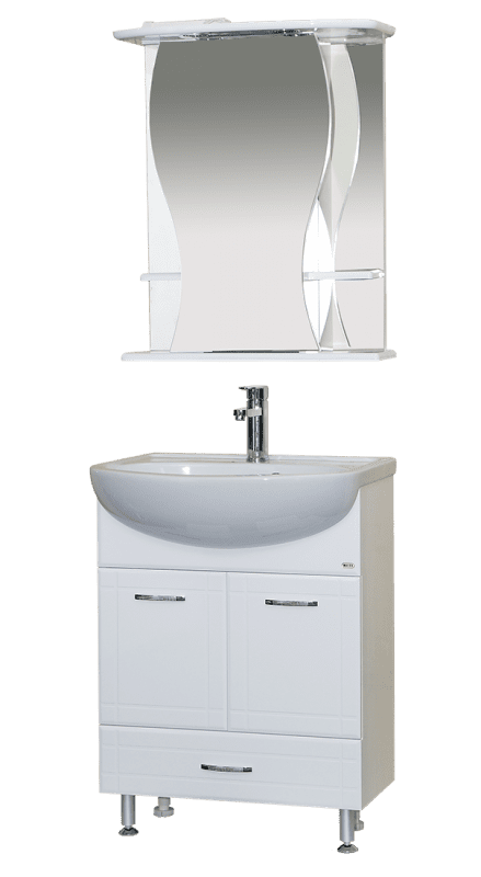 Купить тумба уют-60 1ящ. белая + раковина уют rosa, misty. в Иваново магазин сантехники Суперстрой