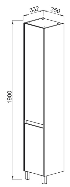Купить пенал диана-60 кендал/черный матовый, stella polar. в Иваново магазин сантехники Суперстрой
