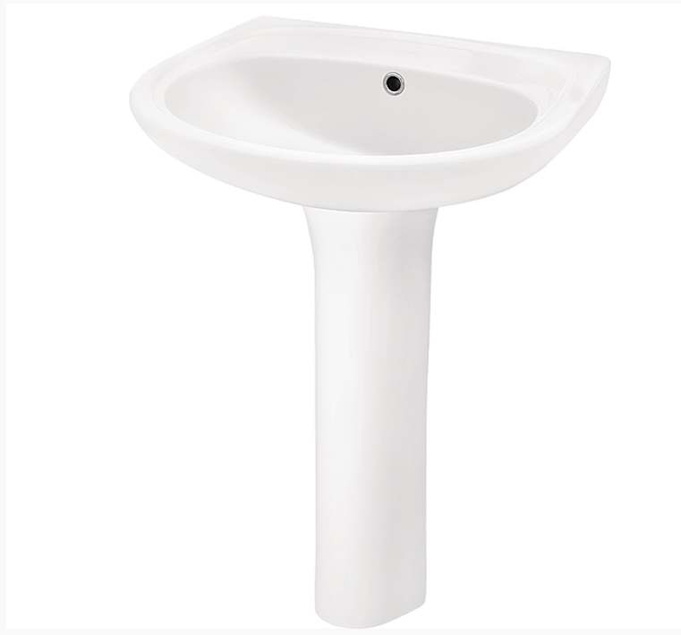 Купить раковина на пьедестале анимо 50  без отверстия,santek в Иваново магазин сантехники Суперстрой