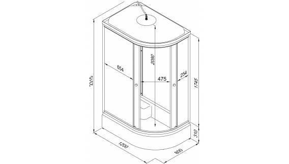 Купить душевая кабина коралл в 120*80 правая, мозайка ,triton. в Иваново магазин сантехники Суперстрой