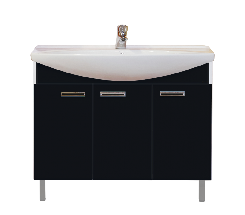 Купить тумба джулия -105  черная,misty. в Иваново магазин сантехники Суперстрой