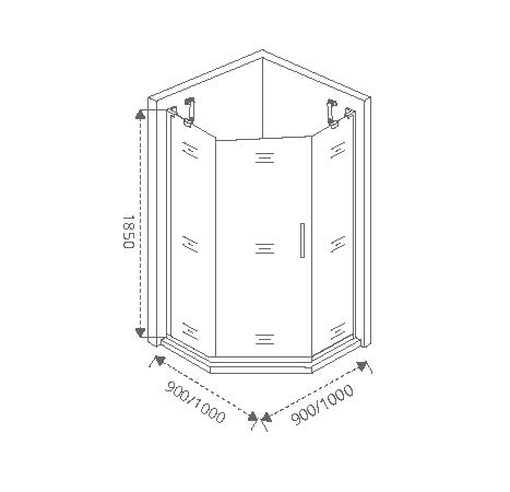 Купить душевое ограждение mokka pnt-100-c-we, bas. в Иваново магазин сантехники Суперстрой