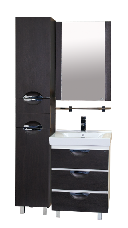 Купить зеркало жасмин-70 с полочкой, черное, misty. в Иваново магазин сантехники Суперстрой