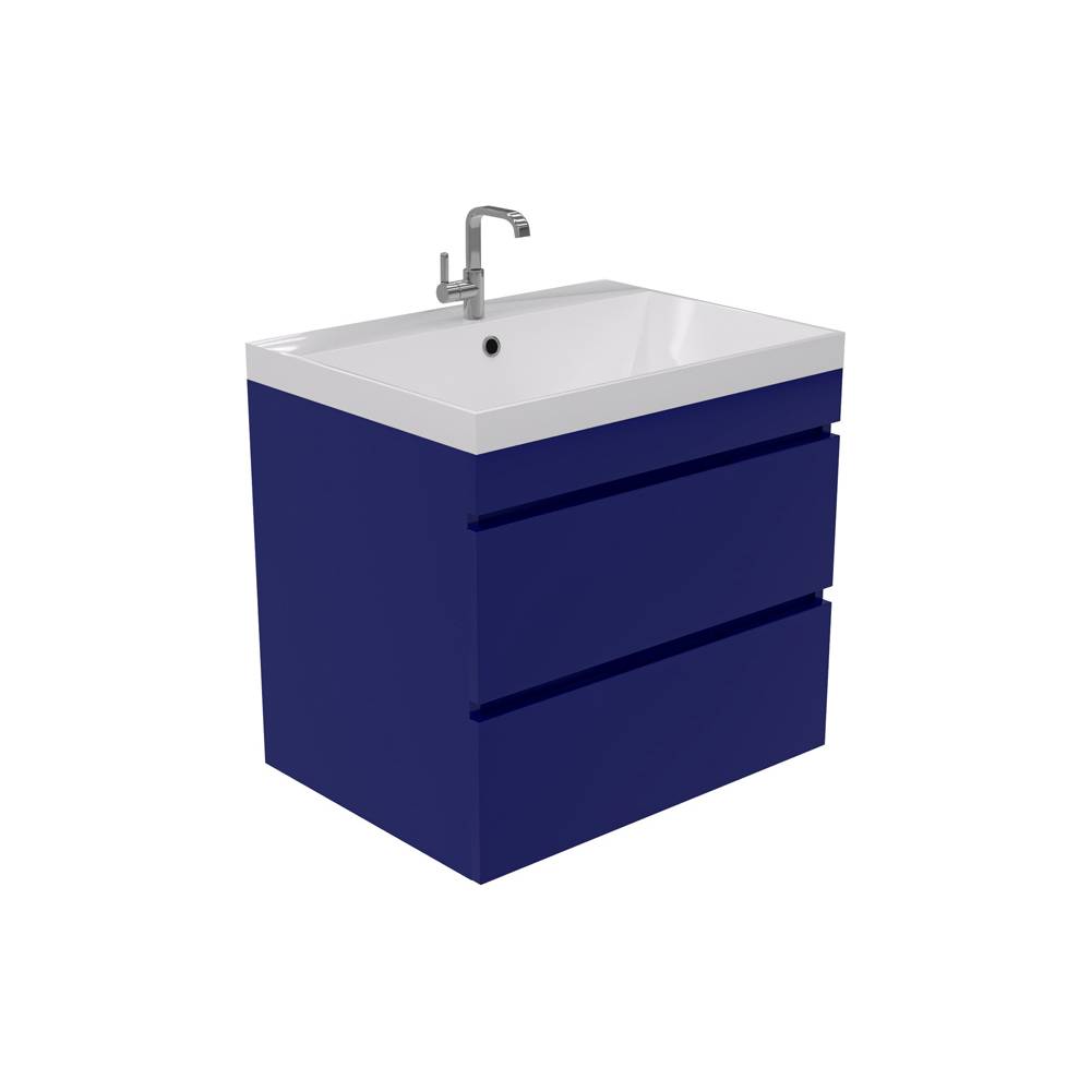 Купить тумба памелла-80 синяя подвесная+ раковина слим,stella polar. в Иваново магазин сантехники Суперстрой
