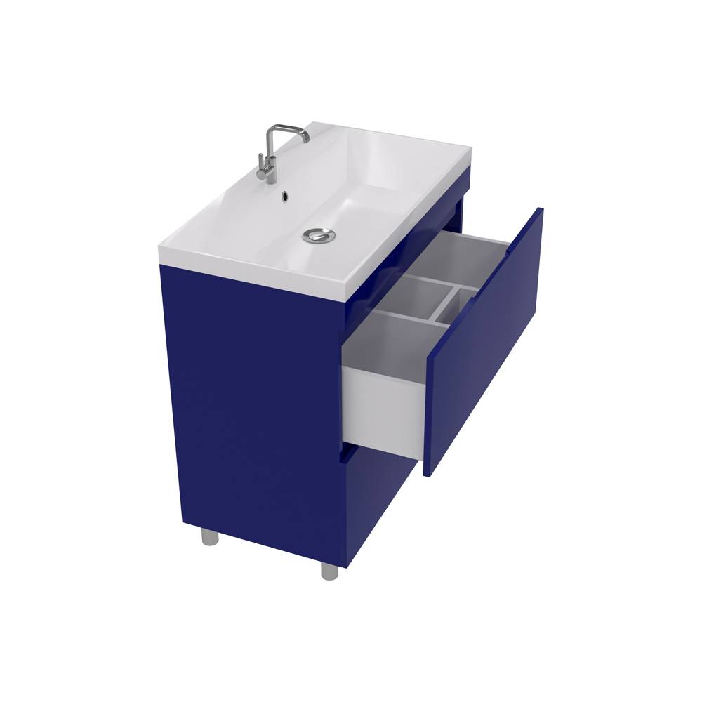 Купить тумба памелла-80 синяя+ раковина слим,stella polar. в Иваново магазин сантехники Суперстрой