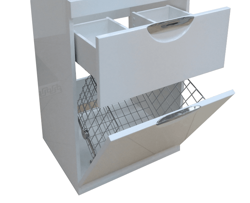 Купить тумба куба-118,5*49, 1 ящ.+б/к левая (для ст/маш), misty. в Иваново магазин сантехники Суперстрой