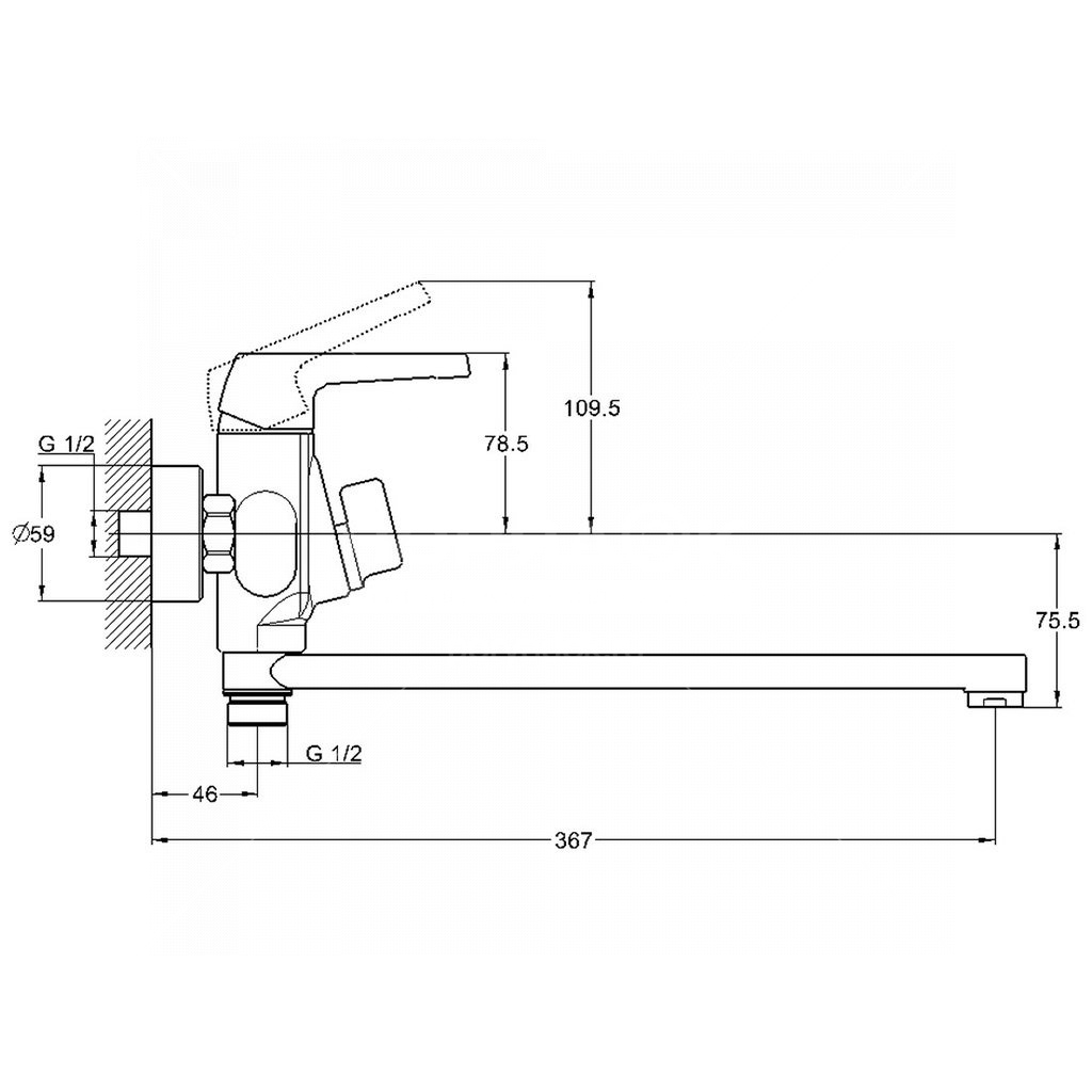 Купить смеситель для ванны с душем nef7-a232, g-lauf. в Иваново магазин сантехники Суперстрой