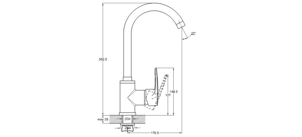 Купить смеситель для кухни zar4-b181, g-lauf. в Иваново магазин сантехники Суперстрой