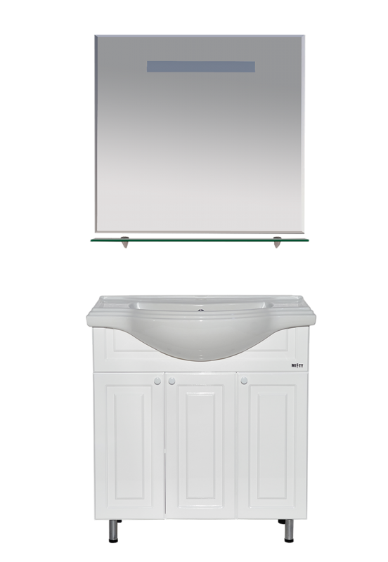 Купить зеркало лика - 80 с полочкой (свет),misty. в Иваново магазин сантехники Суперстрой