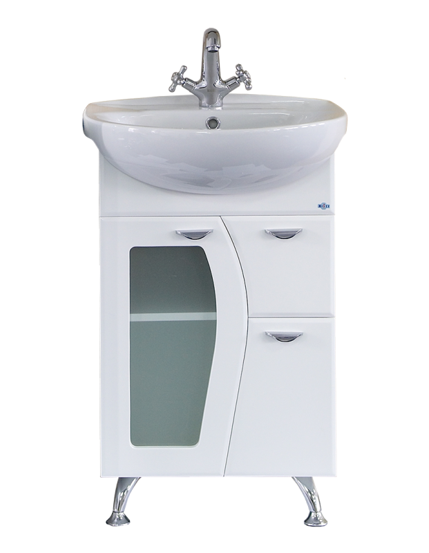 Купить тумба антик - 55, с 1-им ящиком (стекло), misty. в Иваново магазин сантехники Суперстрой