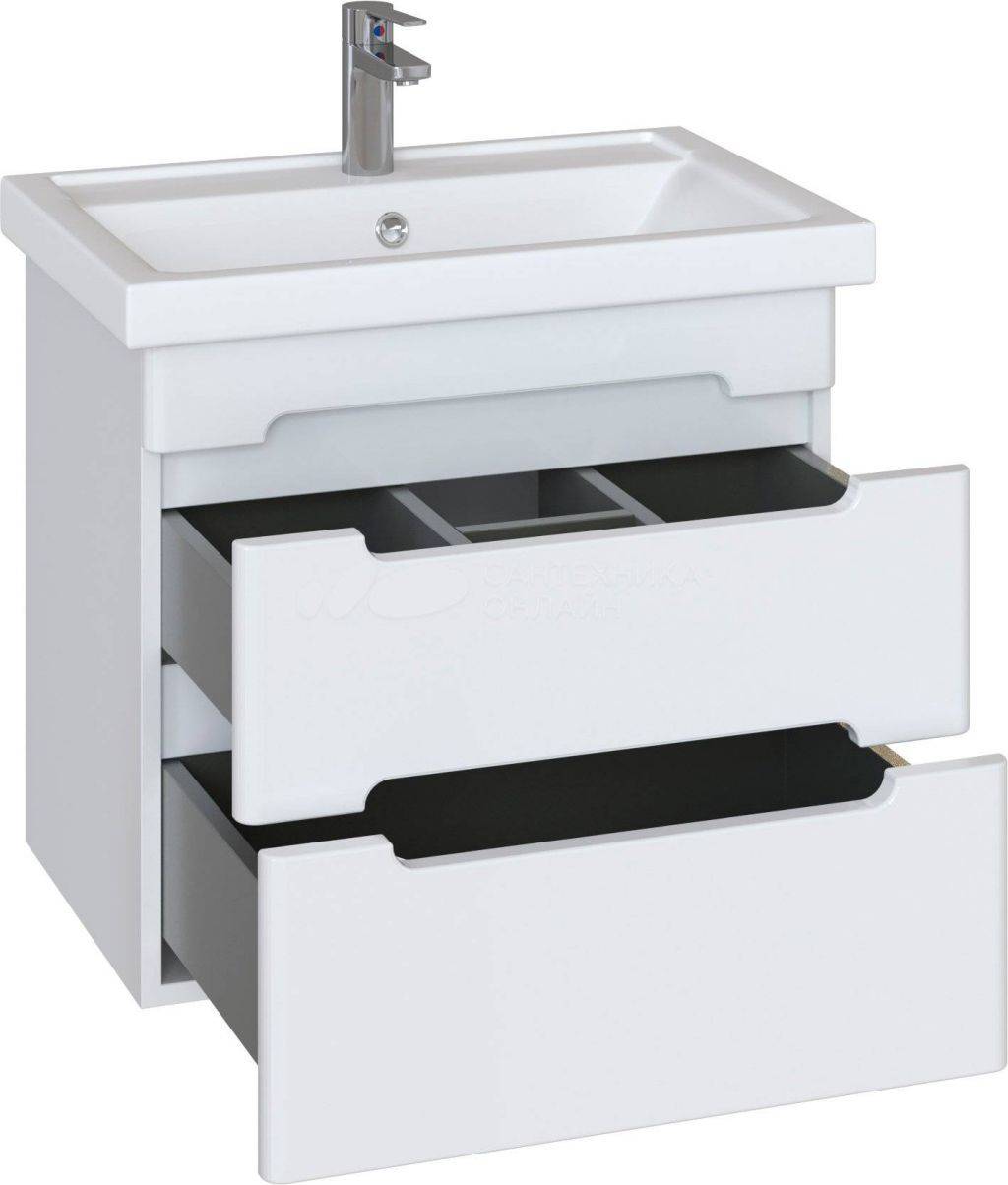 Купить тумба адель-60 подвесная + умывальник фостер -60, sanstar. в Иваново магазин сантехники Суперстрой