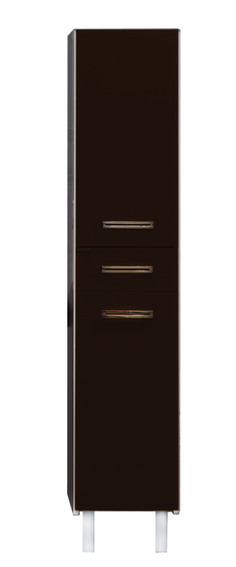 Купить пенал джулия - 36 левый с б/к  и с ящиком черный,misty в Иваново магазин сантехники Суперстрой