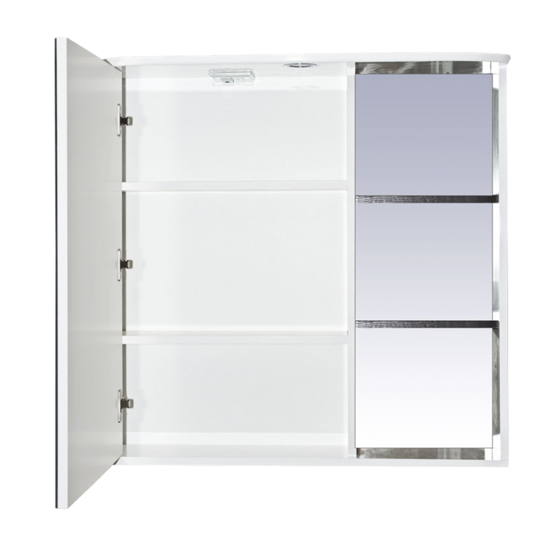 Купить зеркало-шкаф венера - 80  левый со светом комбинированное,misty. в Иваново магазин сантехники Суперстрой