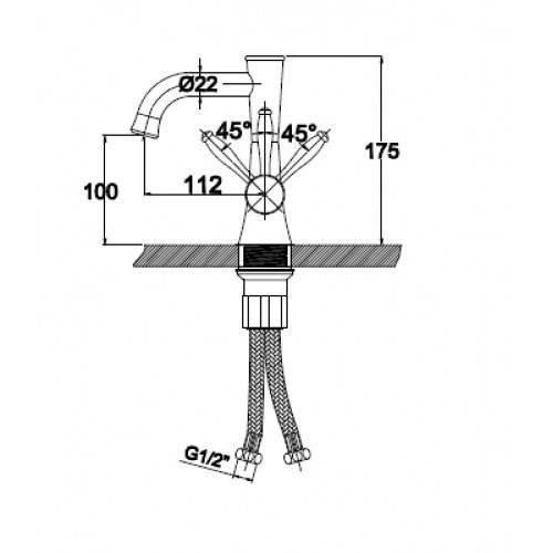 Купить смеситель king 77012-1 тюльпан боковой bronze,kaiser в Иваново магазин сантехники Суперстрой
