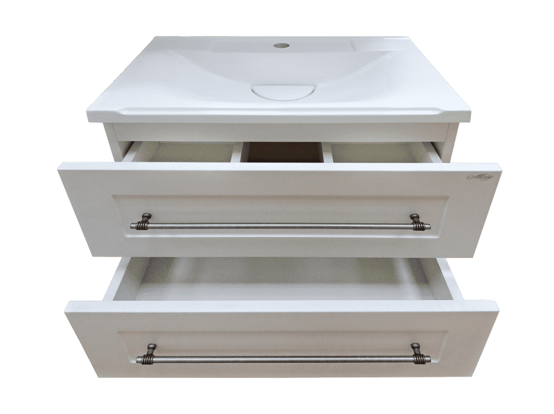 Купить тумба марта-80 белая + раковина evva-80, misty. в Иваново магазин сантехники Суперстрой