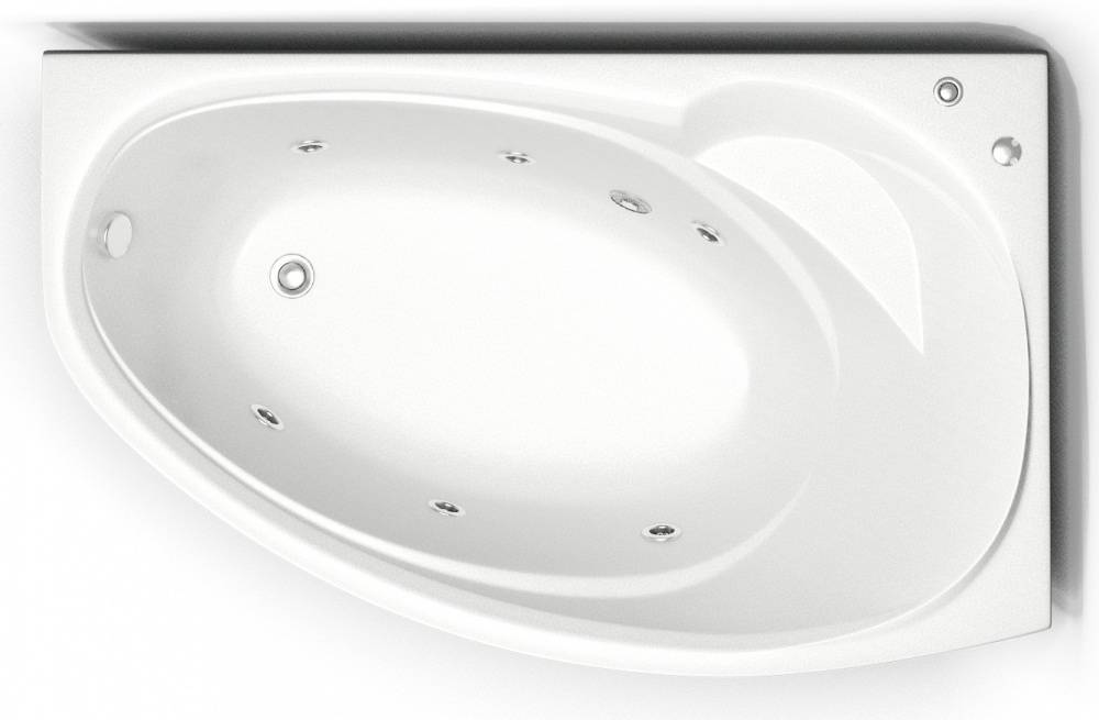 Купить ванна акриловая фэнтази 1500*900 с экраном и гидромассажем правая, bas. в Иваново магазин сантехники Суперстрой