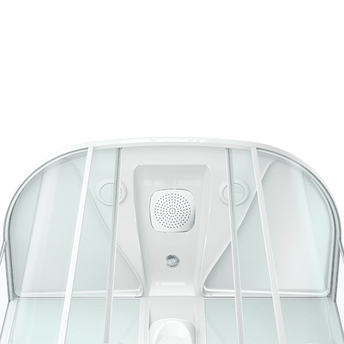 Купить душевая кабина domani neat high 150*80 вп пс черные задние стенки, электрика, гидромассаж в Иваново магазин сантехники Суперстрой