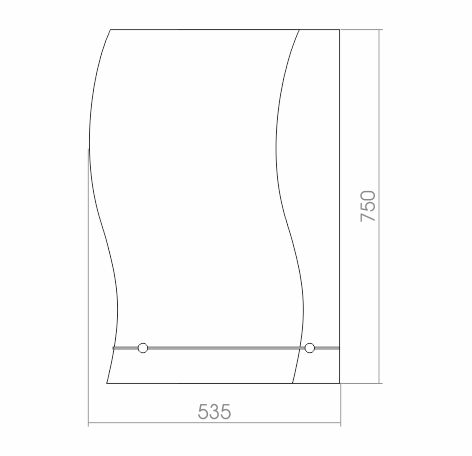 Купить зеркало эмилия 535х750 мм с полкой, гк серебряные зеркала. в Иваново магазин сантехники Суперстрой