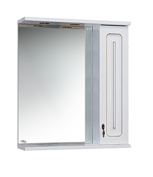 Купить зеркало - шкаф вояж - 60 прав. белая патина,misty. в Иваново магазин сантехники Суперстрой