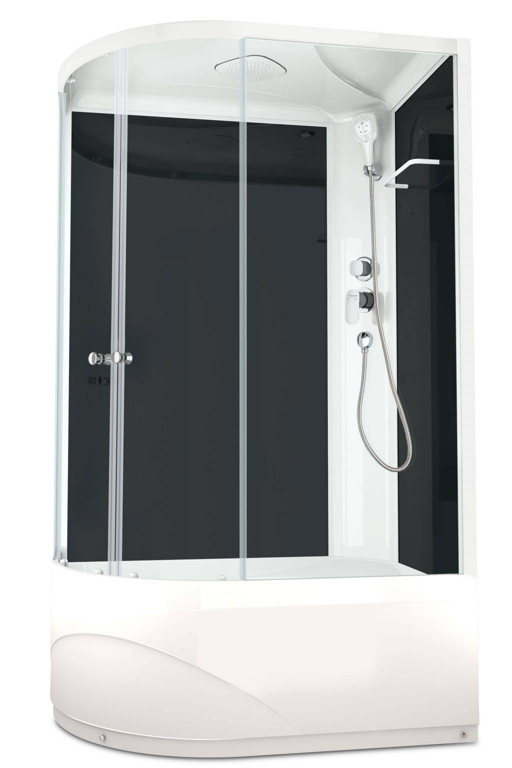 Купить душевая кабина domani delight 128 high r вп пс-черная задняя стенка в Иваново магазин сантехники Суперстрой